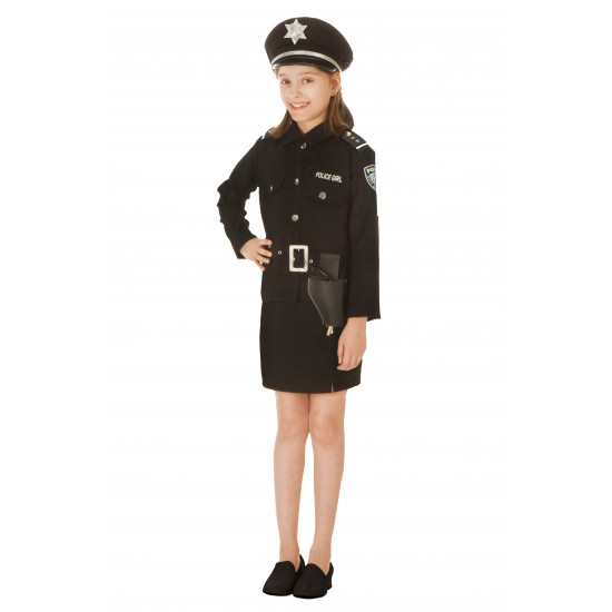 Στολή παιδική Αστυνομικίνα 8-14 ετών μαύρο 740 ΚΩΔ.60