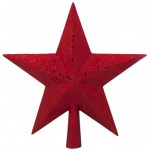 Κορυφή δέντρου με glitter κόκκινη 15cm 4688-1ΚΩΔ.5528