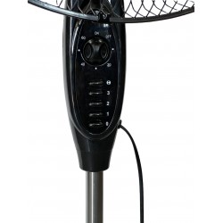 Ανεμιστήρας ορθοστάτης μαύρος 65W με χρονοδιακόπτη δ50Χ115-135cm ΚΩΔ.1926