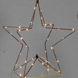 Αστέρι επιτραπέζιο 3D μαύρο με φωτιζόμενο λαμπάκι τύπου copper 31x31cm XLCOPPER-STAR1 ΚΩΔ.10574
