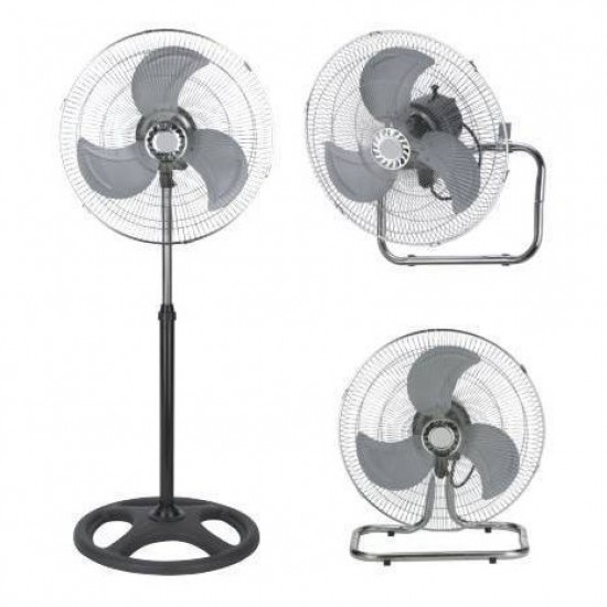 Ανεμιστήρας ορθοστάτης 3 σε 1 με 3 ταχύτητες 80w ασημί 45cm 03.FT-RF103 ΚΩΔ.0516