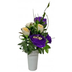 Γλαστράκι με λουλούδι Πεόνια μωβ 38cm 26037-7 ΚΩΔ.2830
