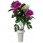 Γλαστράκι με λουλούδι Παιώνια μωβ 53cm 26051-7 ΚΩΔ.2825