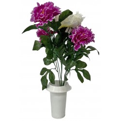 Γλαστράκι με λουλούδι Πεόνια μωβ 53cm 26051-7 ΚΩΔ.2825