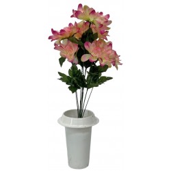 Γλαστράκι με λουλούδι Ντάλια σομόν 44cm 32018-9 ΚΩΔ.6232