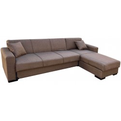 Γωνιακός καναπές κρεβάτι με αποθηκευτικό χώρο Καφέ 270x165x84cm ΚΩΔ.2035