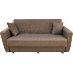 Καναπές - κρεβάτι Ernest με αποθηκευτικό χώρο καφέ 218x82x78cm ΚΩΔ.0383