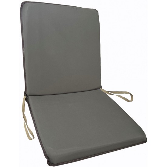 Μαξιλάρι καρέκλας πλάτη κάθισμα με δέσιμο 92x42x5cm γκρι ΚΩΔ.0459 Μαξιλάρι καρέκλας πλάτη κάθισμα με δέσιμο 92x42x5cm γκρι ΚΩΔ.0459