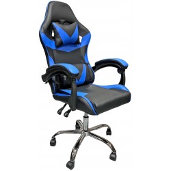 Καρέκλα γραφείου gaming με κάθισμα pvc μπλε 62x68x110-120cm ΜΒ9836 ΚΩΔ.9836