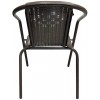 Καρέκλα μέταλλο και πολυπροπυλένιο καφέ 54x55x72cm ΚΩΔ.1057