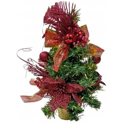 Xριστουγεννιάτικο δέντρο στολισμένο κόκκινο 35cm ΚΩΔ.0384 Xριστουγεννιάτικο δέντρο στολισμένο κόκκινο 35cm ΚΩΔ.0384