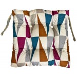 Mαξιλάρι καρέκλας τετράγωνο μπαμπού με δέσιμο πολύχρωμο 46x46x11.5cm ΚΩΔ.0426