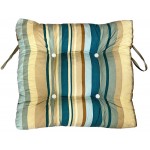 Mαξιλάρι καρέκλας τετράγωνο μπαμπού με δέσιμο πράσινο 46x46x11.5cm ΚΩΔ.0428