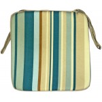 Mαξιλάρι καρέκλας τετράγωνο με δέσιμο πράσινο 40x40x3.5cm ΚΩΔ.0389