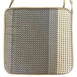 Μαξιλάρι καρέκλας τετράγωνο με δέσιμο ρέλι 38,5x38,5x2cm γκρι ΚΩΔ.1152 Μαξιλάρι καρέκλας τετράγωνο με δέσιμο ρέλι 38,5x38,5x2cm γκρι ΚΩΔ.1152