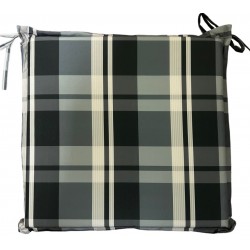 Μαξιλάρι καρέκλας με φερμουάρ και δέσιμο αδιάβροχο γκρι καρώ 40x45x4cm ΚΩΔ.8288 Μαξιλάρι καρέκλας με φερμουάρ και δέσιμο αδιάβροχο γκρι καρώ 40x45x4cm ΚΩΔ.8288