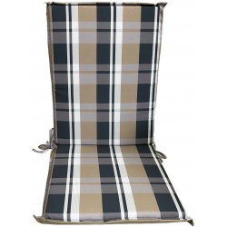 Μαξιλάρι καρέκλας με πλάτη αδιάβροχο καφέ καρό 95x45x4cm ΚΩΔ.8282 Μαξιλάρι καρέκλας με πλάτη αδιάβροχο καφέ καρό 95x45x4cm ΚΩΔ.8282