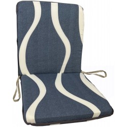 Μαξιλάρι καρέκλας πλάτη κάθισμα με δέσιμο 92x42x5cm μπλε ΚΩΔ.0418 Μαξιλάρι καρέκλας πλάτη κάθισμα με δέσιμο 92x42x5cm μπλε ΚΩΔ.0418