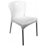 Καρέκλα από πολυπροπυλένιο λευκή π51 Χ β58 Χ υ82cm ΚΩΔ.3916