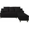 Γωνιακός καναπές κρεβάτι με αποθηκευτικό χώρο σε μαύρο χρώμα 200x150x74cm ΚΩΔ.0293
