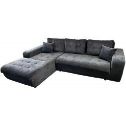 Γωνιακός καναπές κρεβάτι Virginia αριστερή γκρι 252x190x60-80cm ΚΩΔ.3096