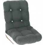 Mαξιλάρι καρέκλας μπαμπού με πλάτη και δέσιμο γκρι 100x49x13.5cm ΚΩΔ.0440