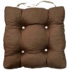 Mαξιλάρι καρέκλας τετράγωνο μπαμπού με δέσιμο καφέ 46x46x11.5cm ΚΩΔ.0424