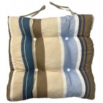 Mαξιλάρι καρέκλας τετράγωνο μπαμπού με δέσιμο πολύχρωμο 46x46x11.5cm ΚΩΔ.1162