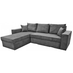 Γωνιακός καναπές κρεβάτι Olymp-m με αναστρέψιμη γωνία γκρι σκούρο 250x180x80cm ΚΩΔ.0785