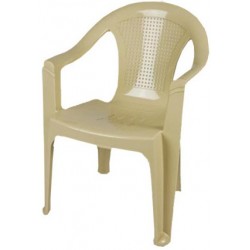 Καρέκλα πλαστική Ερμής με μπράτσα μπεζ 58x58x79cm ΚΩΔ.0177
