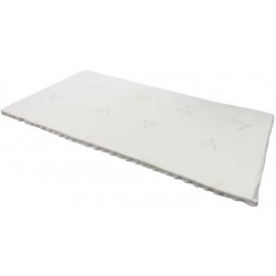 Ανώστρωμα aloe vera memory λευκό με 4 λάστιχα στις γωνίες 120x200x5cm 106607 ΚΩΔ.16340