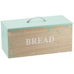 Ψωμιέρα ξύλινη με καπάκι Πετρόλ 34,5χ15,5cm ΚΩΔ.03-950-3440