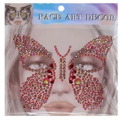 Αυτοκόλλητα Προσώπου Πεταλούδα Face Gems 17x17cm πολύχρωμο 3-2465 ΚΩΔ.11197
