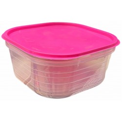 Μπωλ με καπάκι πλαστικό 2,5 λίτρα 20,5x20,5x8,7cm ροζ σκούρο 32-800-1891 Μπωλ με καπάκι πλαστικό 2,5 λίτρα 20,5x20,5x8,7cm ροζ σκούρο 32-800-1891