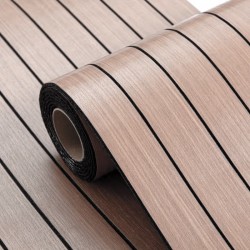  Ταπετσαρία τοίχου αυτοκόλλητη 3D αφρώδες καφέ 60x300cm ΚΩΔ.09-950-0647