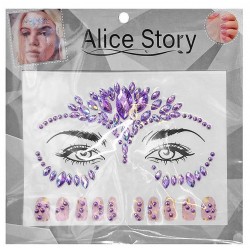 Αυτοκόλλητα προσώπου και νυχιών face gems 17x17cm πολύχρωμο 3-2459 ΚΩΔ.11194