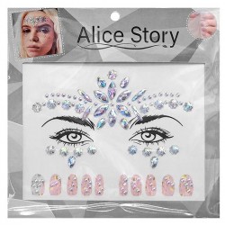 Αυτοκόλλητα προσώπου και νυχιών face gems 17x17cm πολύχρωμο 3-2459 ΚΩΔ.11192