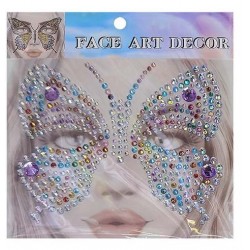 Αυτοκόλλητα Προσώπου Πεταλούδα Face Gems 17x17cm 3-2465 πολύχρωμο ΚΩΔ.11193