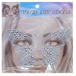 Αυτοκόλλητα Προσώπου Πεταλούδα πολύχρωμο Face Gems 17x17cm 3-2465 ΚΩΔ.11198