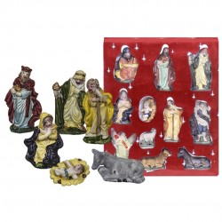 Σετ φάτνης 10 φιγούρες polyresin 8cm πολύχρωμο 93-1337