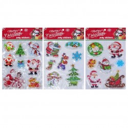Στίκερ τζελ για τζάμια xmas 15x26cm πολύχρωμο 93-2885 ΚΩΔ.13392