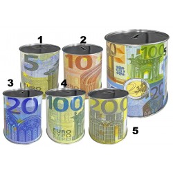 Κουμπαράς μεταλλικός ΕΥΡΩ 11,5x13cm πολύχρωμο ΚΩΔ.96-766