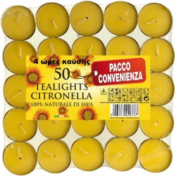 Κεριά ρεσώ Citronella σετ 50 τεμαχίων κίτρινο 4 ωρών 525g 37-439 ΚΩΔ.14928