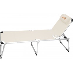 Ξαπλώστρα παραλίας αλουμινίου λευκό 187x58x30cm 161-1732-8 ΚΩΔ.1422