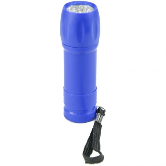 Φακός με 9 led πλαστικός μπλε 8cm 9275 ΚΩΔ. 3883