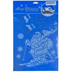 Αυτοκόλλητο τζαμιών Άι Βασίλης λευκό 23x38cm CH21-9211-38 ΚΩΔ.5683