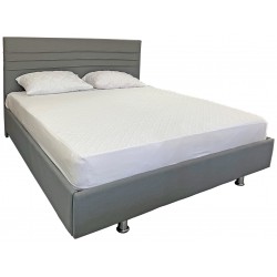 Κρεβάτι υφασμάτινο χειροποίητο διπλό γκρι 158x208x100cm ΚΩΔ.6744-1