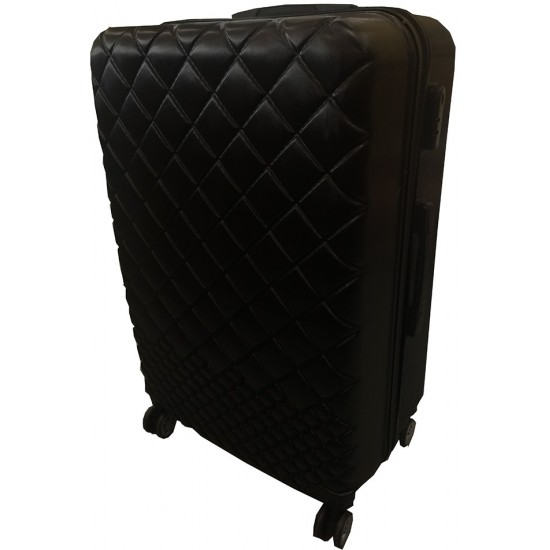 Βαλίτσα ταξιδιού τροχήλατη πλαστικοποιημένη μαύρο 33x24x55-92cm ΚΩΔ.1735