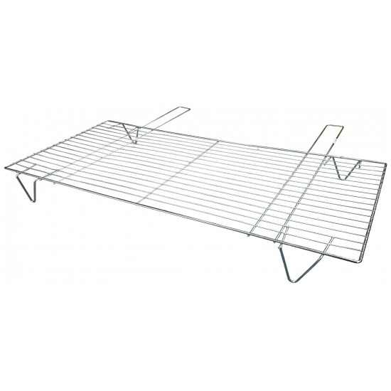 Σχάρα μπάρμπεκιου με χέρι χρωμίου 80x40x13cm ασημί 0037 ΚΩΔ.7751