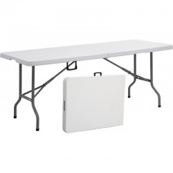 Τραπέζι συνεδρίου catering πτυσσόμενο (βαλίτσα) πάχος 4cm λευκό 180x75x74cm ΚΩΔ.1175